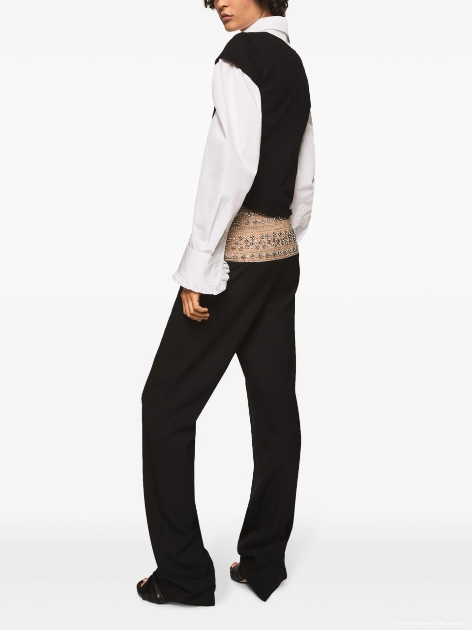 Affordable Stella crystal-embellished Women wool trousers McCartney 0710